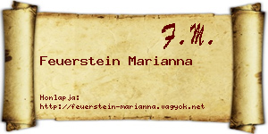 Feuerstein Marianna névjegykártya